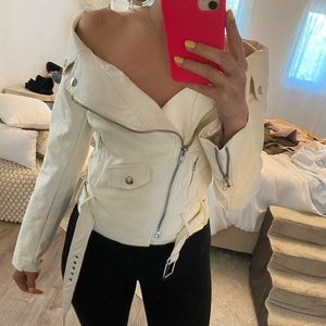 White leather jacket
